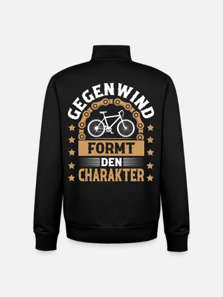 Cyclist Mountain Bike Bicycle - Unisex Organic Zip Sweatshirt by Stanley/Stella - black