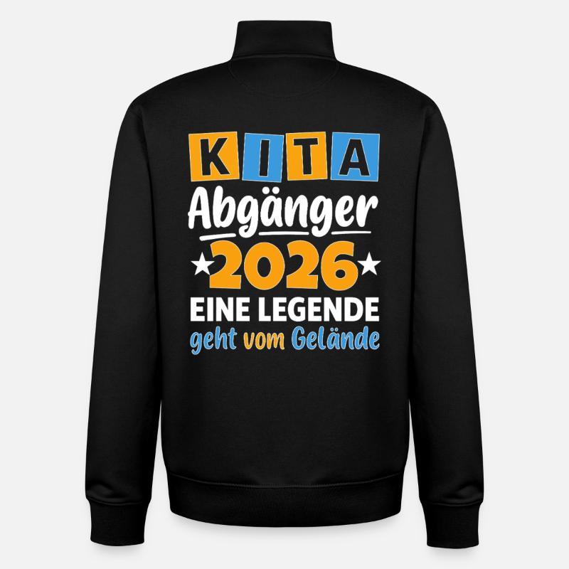Diplômés de la garderie 2026 Design - Sweat zippé unisexe en coton bio Stanley/Stella - noir
