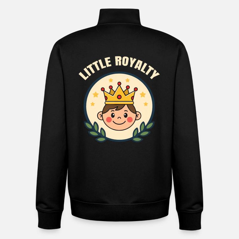 Little Royalty – Süßer Junge mit Krone - Unisex Organic Zip Sweatshirt von Stanley/Stella - Schwarz