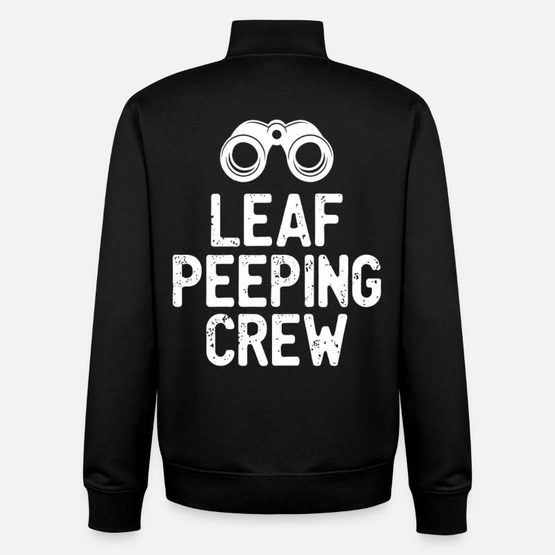 Leaf Peeping Crew Spruch Zitat - Unisex Organic Zip Sweatshirt von Stanley/Stella - Schwarz