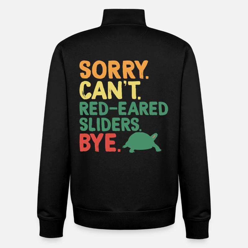 Red-eared Turtle - Unisex Organic Zip Sweatshirt by Stanley/Stella - black