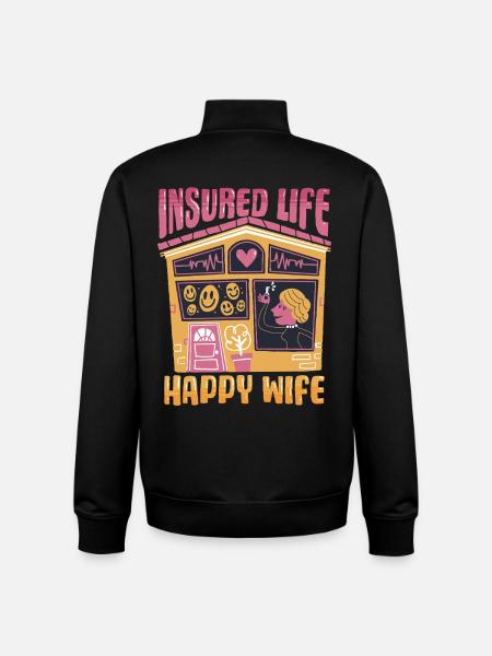 Versicherungsmakler Insured Life - Unisex Organic Zip Sweatshirt von Stanley/Stella - Schwarz