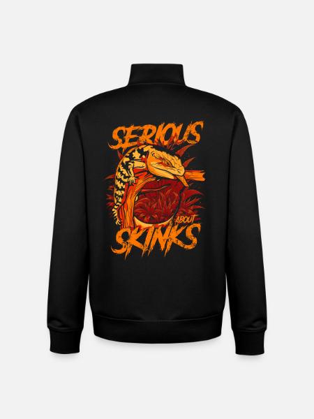 Ernsthaft über Blauzungenskinke Reptilienhalter - Unisex Organic Zip Sweatshirt von Stanley/Stella - Schwarz