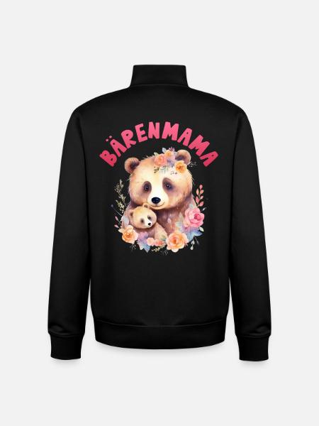 Werdende Mutter BÄRENMAMA Lustiges - Unisex Organic Zip Sweatshirt von Stanley/Stella - Schwarz