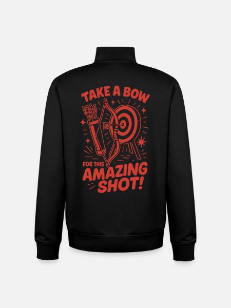 Inclinez-vous devant cet archer incroyable - Sweat zippé unisexe en coton bio Stanley/Stella - noir