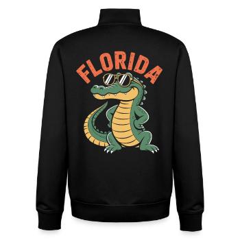 Florida Alligator - Unisex Organic Zip Sweatshirt von Stanley/Stella - Schwarz - Hinten - AI Model Male 185 light (185cm)