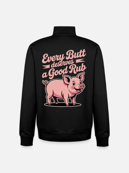 BBQ Griller Grilling Saying Funny - Unisex Organic Zip Sweatshirt by Stanley/Stella - black