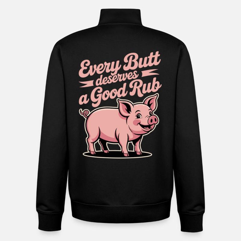 BBQ Griller Grillen Spruch lustig - Unisex Organic Zip Sweatshirt von Stanley/Stella - Schwarz