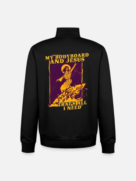 Bodyboarding Bodyboarder - Unisex Organic Zip Sweatshirt by Stanley/Stella - black