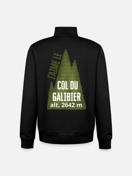 Col du Galibier Alt 2642 m - Unisex Organic Zip Sweatshirt by Stanley/Stella - black