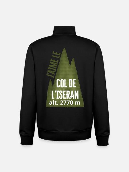 COL DE L’ISERAN ALT 2770 meters - Unisex Organic Zip Sweatshirt by Stanley/Stella - black