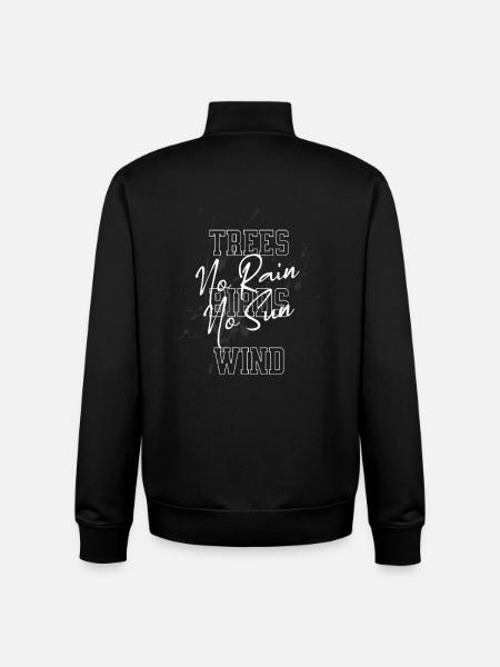 Forêt et vent Impression créative - Sweat zippé unisexe en coton bio Stanley/Stella - noir