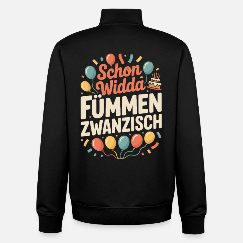 Already Widda Fümmen Zwanzisch 50th birthday - Unisex Organic Zip Sweatshirt by Stanley/Stella - black