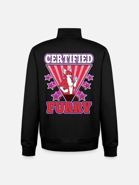 Certified furry - Unisex Organic Zip Sweatshirt by Stanley/Stella - black