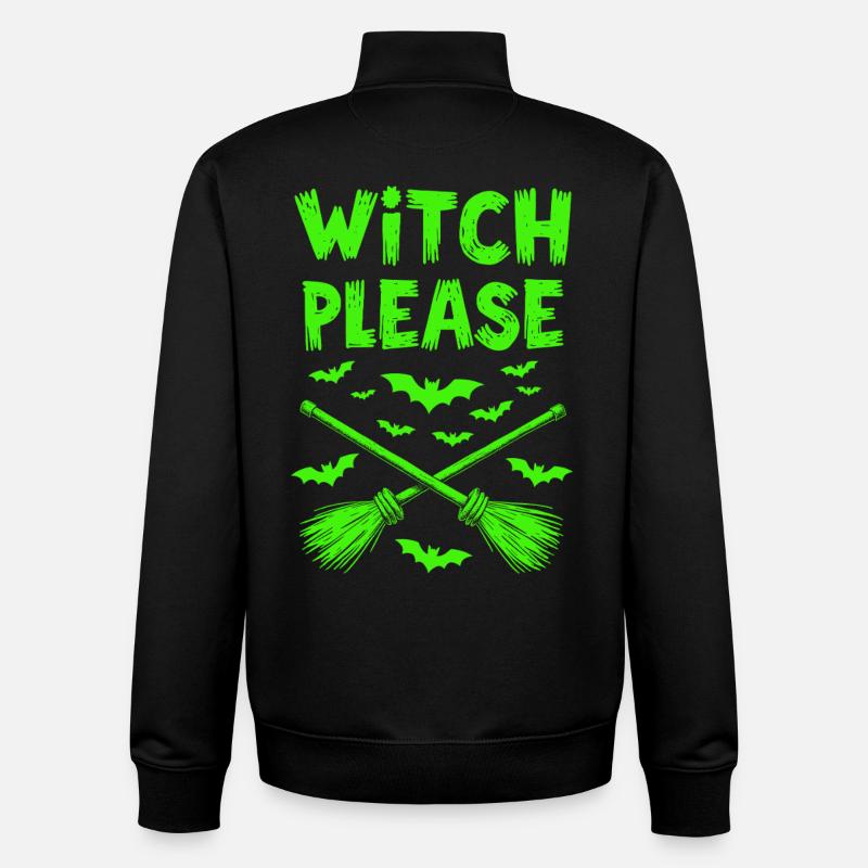 Witch Please – Halloween Hexen Besen - Unisex Organic Zip Sweatshirt von Stanley/Stella - Schwarz