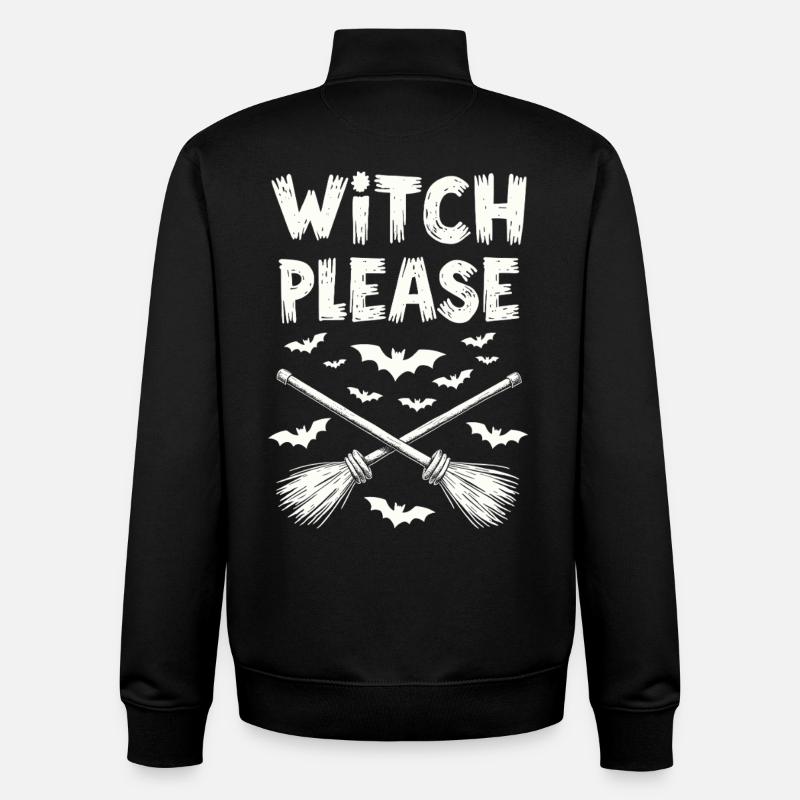 Witch Please – Halloween Hexen Besen - Unisex Organic Zip Sweatshirt von Stanley/Stella - Schwarz