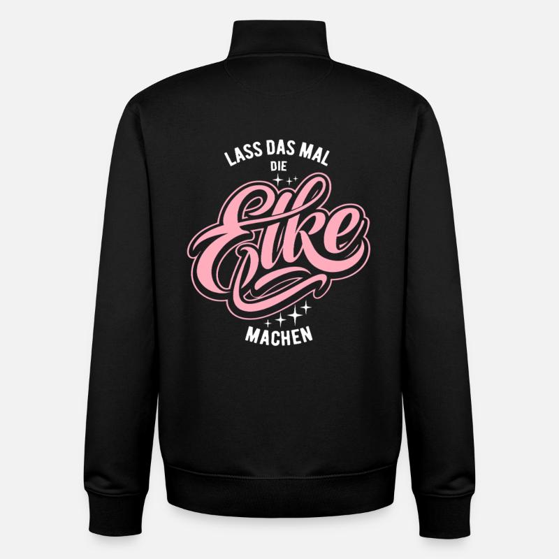 Let Elke do it - Name Day - Unisex Organic Zip Sweatshirt by Stanley/Stella - black