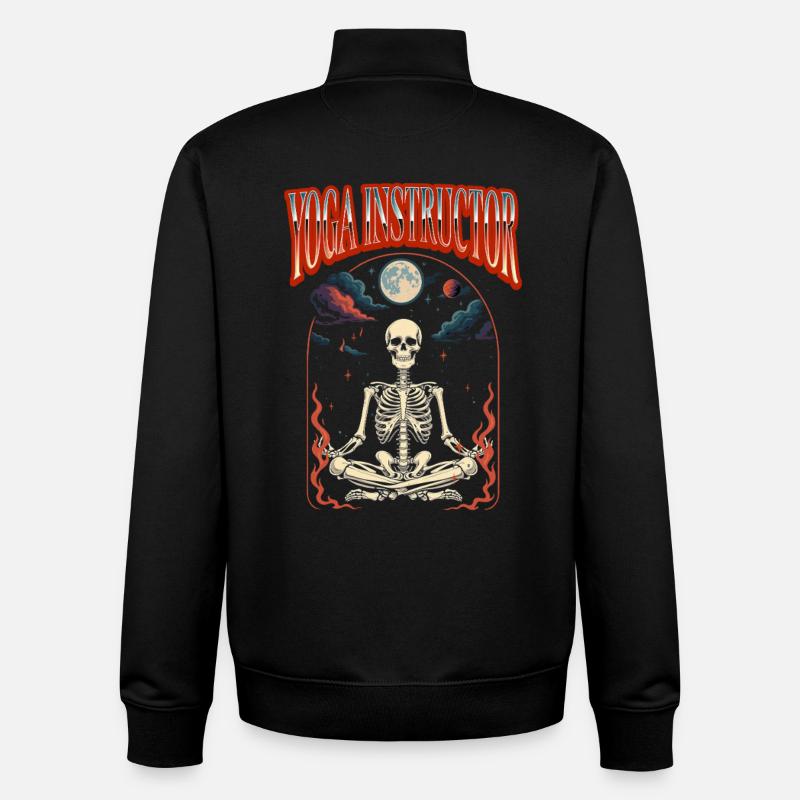 Yogalehrer Halloween Tarot - Unisex Organic Zip Sweatshirt von Stanley/Stella - Schwarz