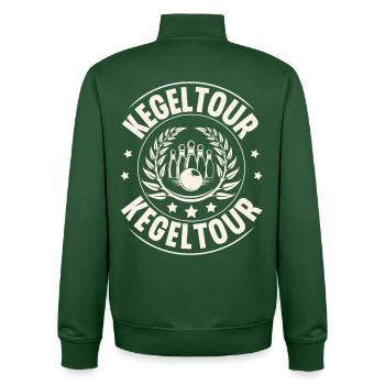 Kegeln - Unisex Organic Zip Sweatshirt von Stanley/Stella - Flaschengrün - Hinten - AI Model Male 185 dark (185cm)