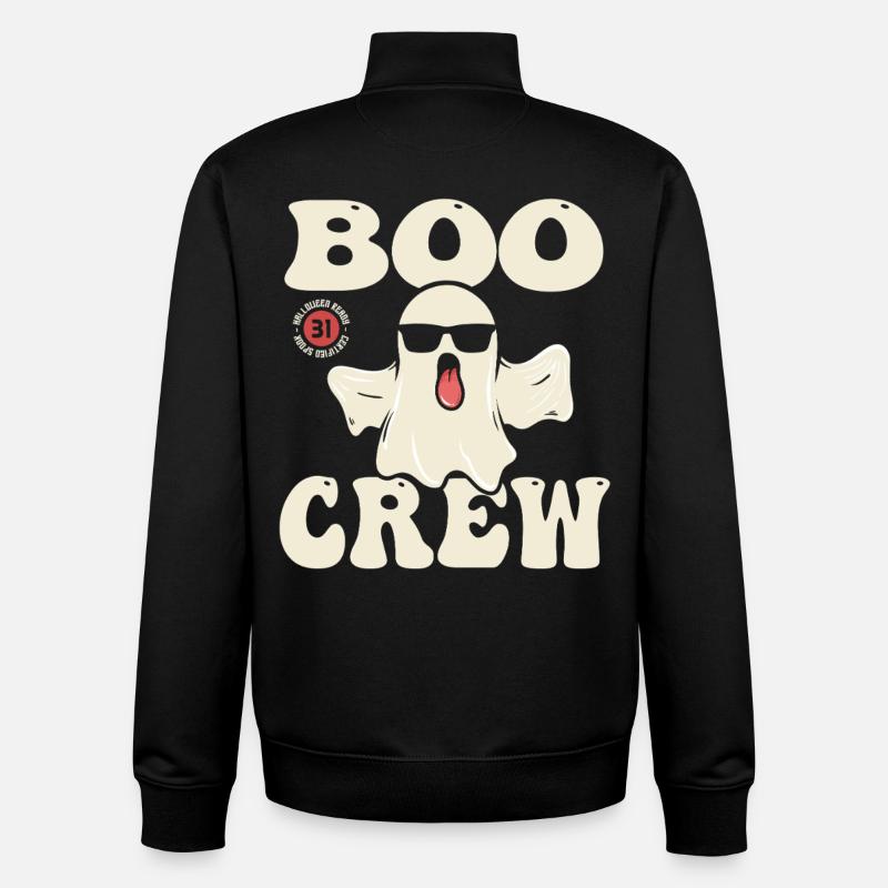 Creative Ghost Hoodie Design - Unisex Organic Zip Sweatshirt by Stanley/Stella - black