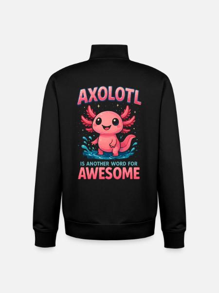 Axolotl - Unisex Organic Zip Sweatshirt by Stanley/Stella - black
