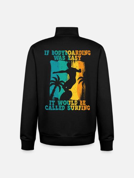 Bodyboarding Bodyboarder - Unisex Organic Zip Sweatshirt by Stanley/Stella - black