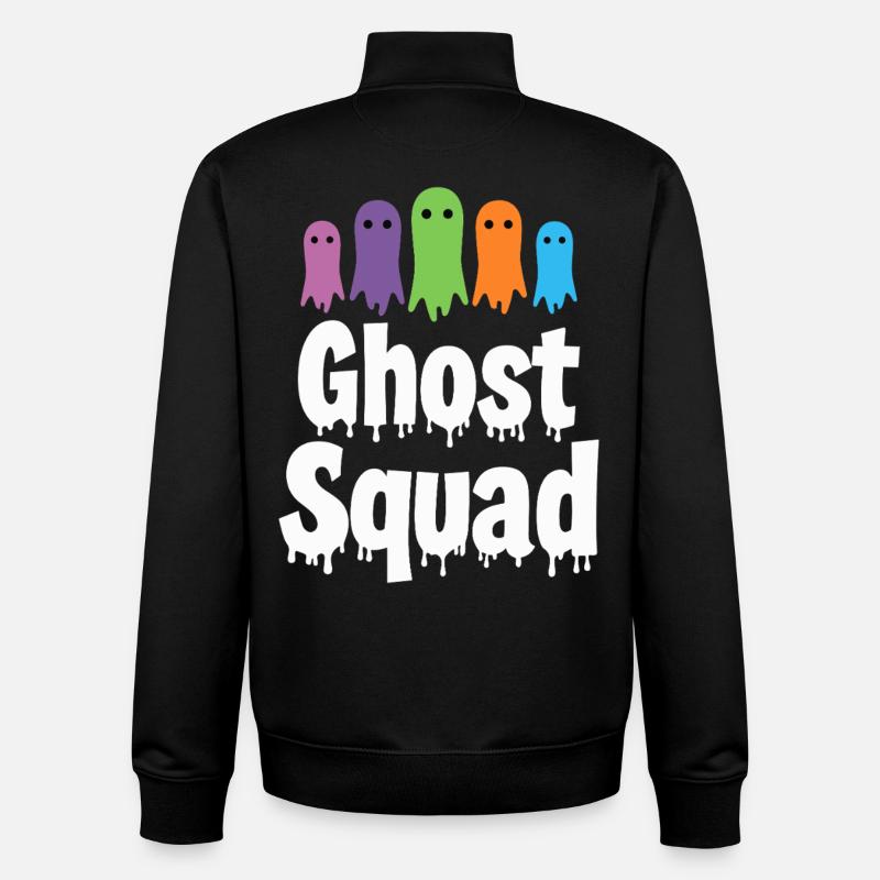 Ghost Squad - Citation fantôme d'Halloween - Sweat zippé unisexe en coton bio Stanley/Stella - noir