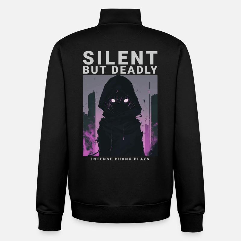Silent But Deadly Phonk Dark Aesthetic - Unisex Organic Zip Sweatshirt von Stanley/Stella - Schwarz