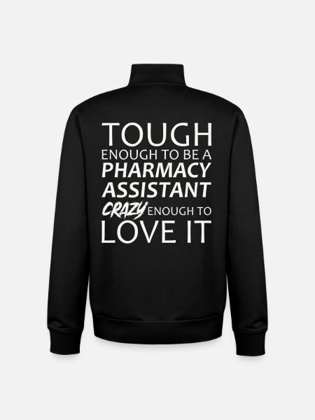 Pharmacy assistant Crazy - Unisex Organic Zip Sweatshirt by Stanley/Stella - black