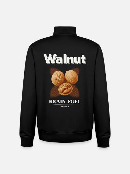 Walnut Brain Fuel – Omega 3 Power - Unisex Organic Zip Sweatshirt by Stanley/Stella - black
