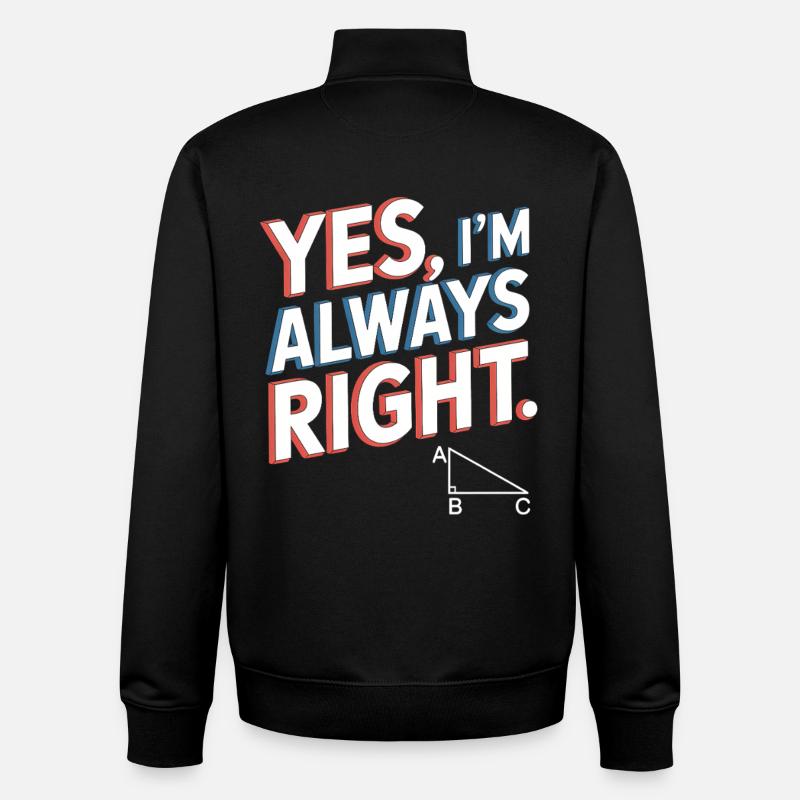 Citation Humoristique Sur le Droit - Sweat zippé unisexe en coton bio Stanley/Stella - noir