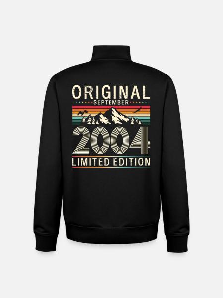 21e anniversaire Original septembre 2004 - Sweat zippé unisexe en coton bio Stanley/Stella - noir