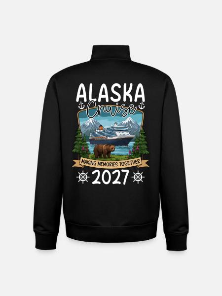Alaska Kreuzfahrt Erinnerungsdesign - Unisex Organic Zip Sweatshirt von Stanley/Stella - Schwarz