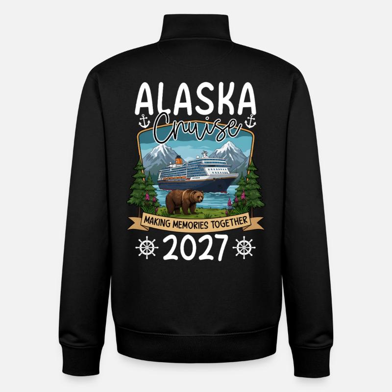 Alaska Kreuzfahrt Erinnerungsdesign - Unisex Organic Zip Sweatshirt von Stanley/Stella - Schwarz