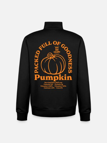 Pumpkin - Unisex Organic Zip Sweatshirt by Stanley/Stella - black