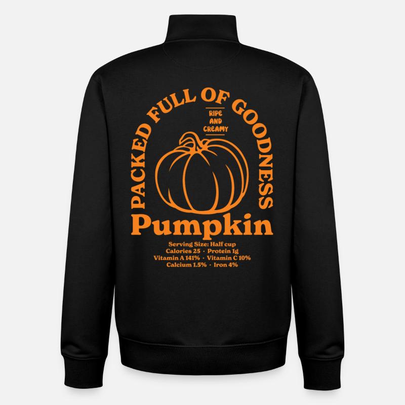 Kürbis - Unisex Organic Zip Sweatshirt von Stanley/Stella - Schwarz