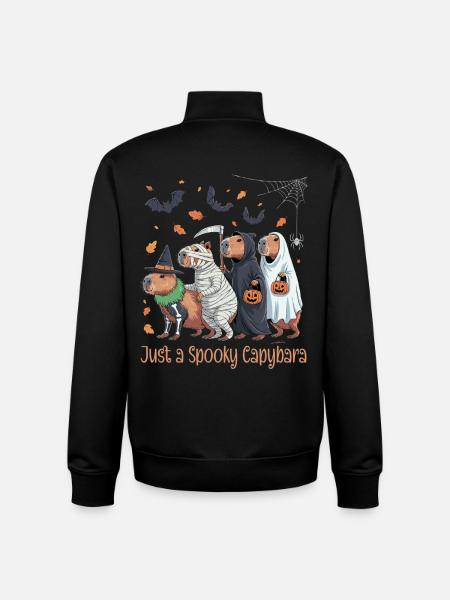 Capybara Halloween Costume - Unisex Organic Zip Sweatshirt by Stanley/Stella - black