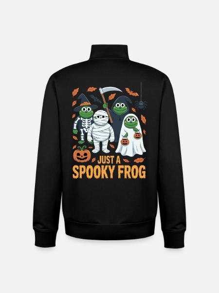 Spooky Frogs Halloween Costume - Unisex Organic Zip Sweatshirt by Stanley/Stella - black