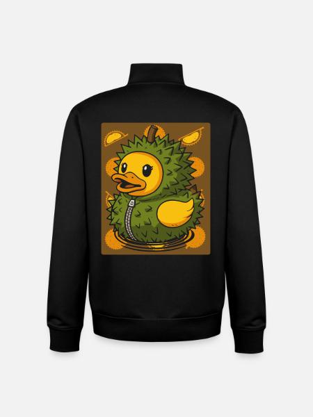 Chick in Durian Suit - Stinky Fruit - Unisex Organic Zip Sweatshirt by Stanley/Stella - black