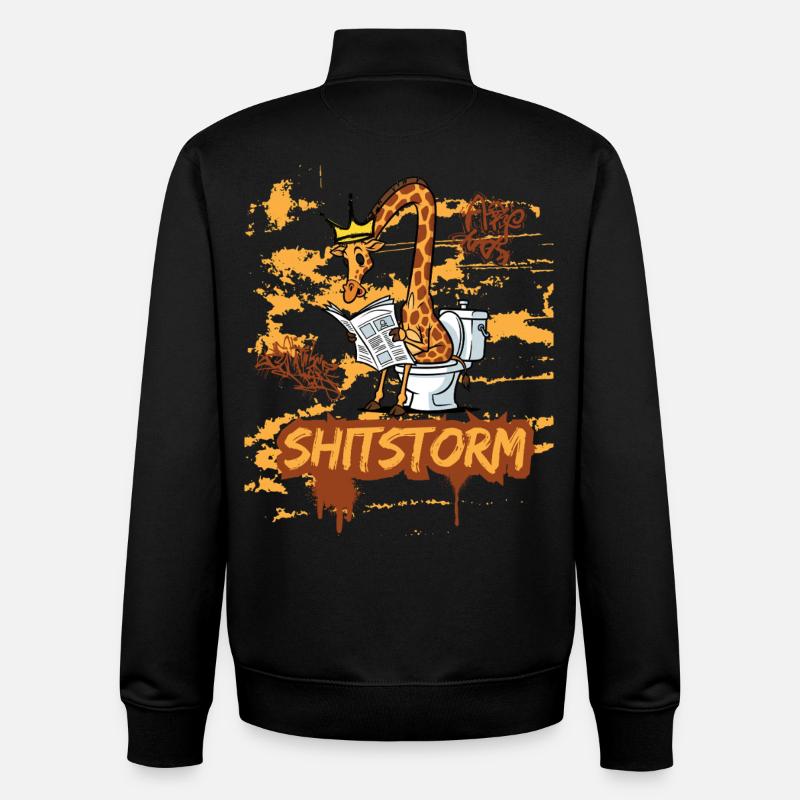 Shitstorm - Unisex Organic Zip Sweatshirt by Stanley/Stella - black