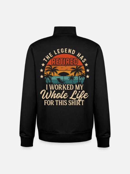 The Legend Has Retired - Unisex Organic Zip Sweatshirt by Stanley/Stella - black