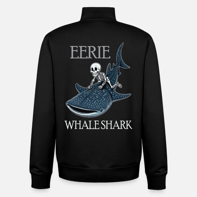 Énergie des mers avec requin-baleine - Sweat zippé unisexe en coton bio Stanley/Stella - noir