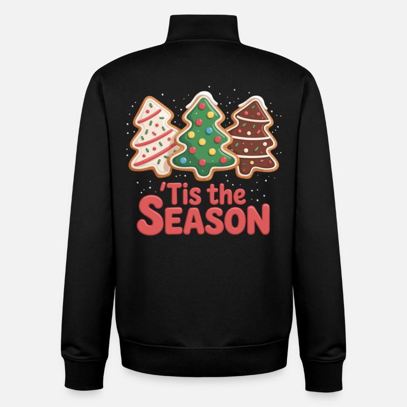 Weihnachten Lebkuchen Shirt - Unisex Organic Zip Sweatshirt von Stanley/Stella - Schwarz