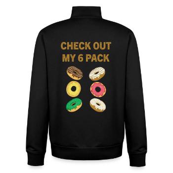 Découvrez mon pack de six beignets Funny Donut Lover - Sweat zippé unisexe en coton bio Stanley/Stella - noir - Dos - AI Model Male 185 light (185cm)