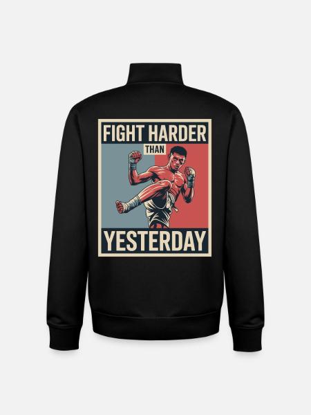 Martial Arts Motivational Design - Unisex Organic Zip Sweatshirt by Stanley/Stella - black