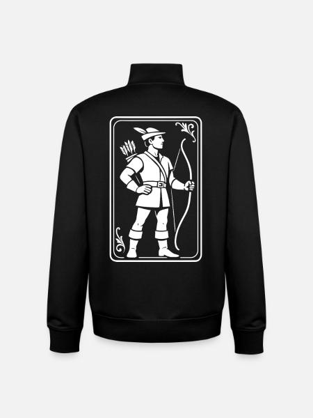 Archery Archer Classic Archer - Unisex Organic Zip Sweatshirt by Stanley/Stella - black