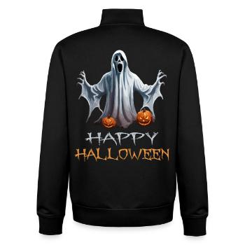 Joyeux halloween - Sweat zippé unisexe en coton bio Stanley/Stella - noir - Dos - AI Model Male 185 light (185cm)