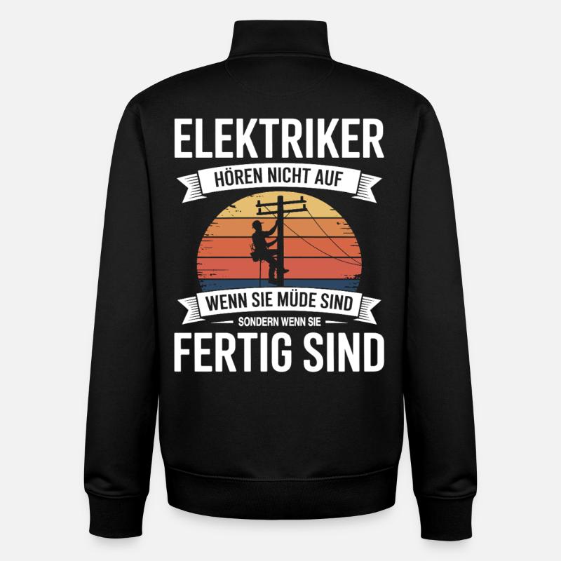 Elektriker - Unisex Organic Zip Sweatshirt von Stanley/Stella - Schwarz