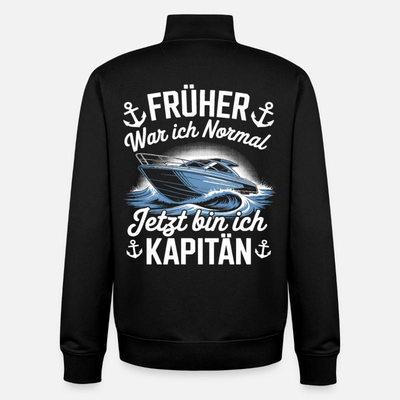 Captain - skipper - Unisex Organic Zip Sweatshirt by Stanley/Stella - black