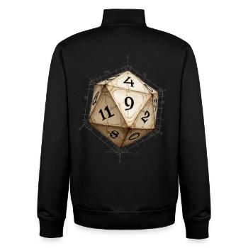 W11 Würfel – Blaupause Cartoon Design - Unisex Organic Zip Sweatshirt von Stanley/Stella - Schwarz - Hinten - AI Model Male 185 light (185cm)